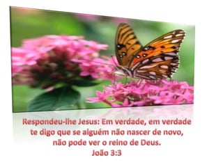 Respondeu-lhe Jesus: Em verdade, em verdade te digo que se alguém não nascer de novo, não pode ver o reino de Deus. João 3:3