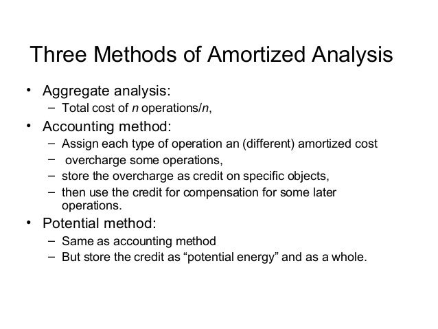 amortized analysis amortized cost formula