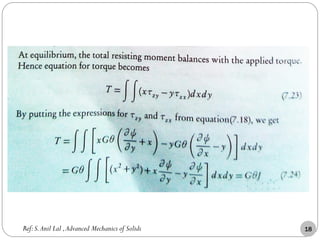 18Ref:S.Anil Lal ,Advanced Mechanics of Solids
 