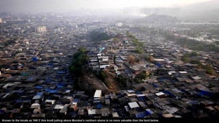 Known to the locals as 'Hill 3' this knoll jutting above Mumbai's northern slums is no more valuable than the land below.
 