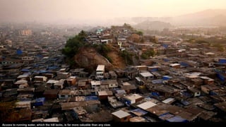 Access to running water, which the hill lacks, is far more valuable than any view.
 