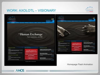 WORK: AXOLOTL – VISIONARY




                            Homepage Flash Animation
 