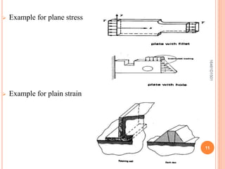  Example for plane stress
 Example for plain strain
11
16481D1501
 