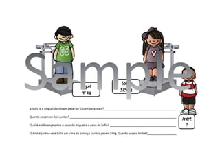 Matemática para a vida, alunos CEI - Amostra