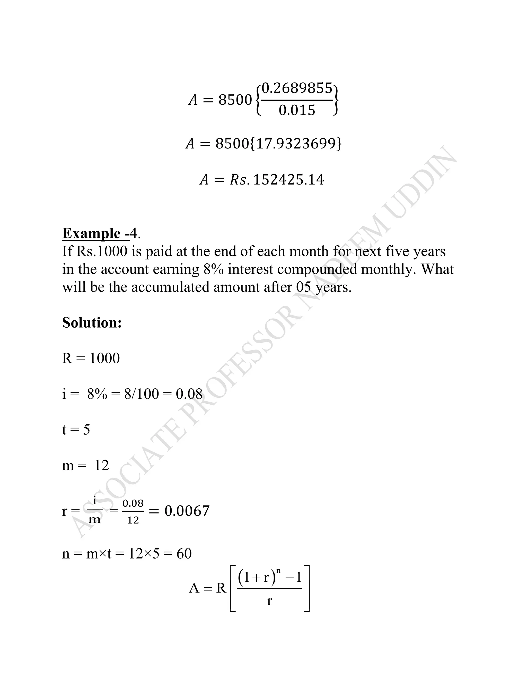 Amount of ordinary annuity PDF