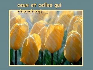 ceux et celles qui cherchent … 