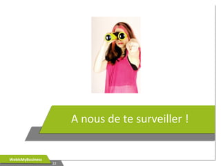 A nous de te surveiller !

WebIsMyBusiness
WebIsMyBusiness

22
22

 