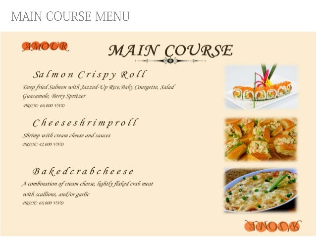 Amoura Restaurant Menu Amoura Restaurant Menu