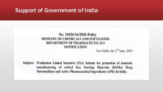 Support of Government of India
 