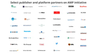 Select publisher and platform partners on AMP initiative
 