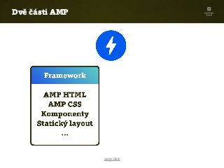 amp.dev
Dvě části AMP
 