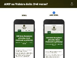 AMP na Vzhůru dolů: Dvě verze?
HTML AMP HTML
 