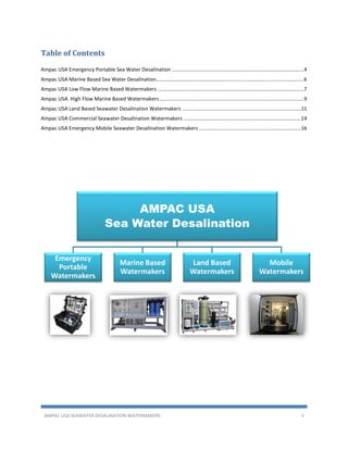 Ampac USA seawater desalination SWRO Watermakers | PDF
