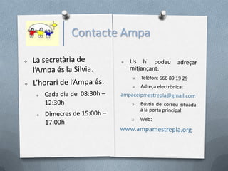 Contacte Ampa
 