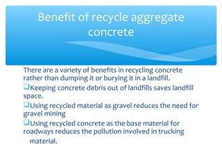 Recycled Aggregate Concrete | PPT