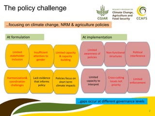 Science policy dialogue: Experiences from learning alliances in East Africa