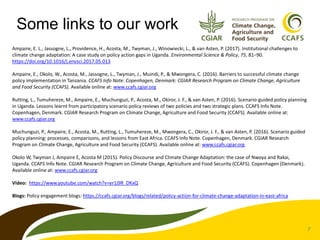 Science policy dialogue: Experiences from learning alliances in East Africa