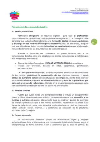 Twiter: @ampasunidas
Instagram: @ampasmurcianas
www.facebook.com/uniondeampasmurcianas/
uniondeampas@gmail.com
5
FAPA MOLINA DE SEGURA
FAPA MURCIA MUNICIPAL
FAPA RM JUAN GONZALEZ
PROPUESTA GRUPO DE SALUD E HIGIENE ………………………..……Página 5
PROPUESTA GRUPO DE RECURSOS DIGITALES ………………..….…Página 18
PROPUESTA GRUPO DE CONCILIACIÓN ………………………………...Página 26
ANEXO I ………………………………………………………….………….…..Página 27
ANEXO II …………………………………………………………….………..…Página 30
 