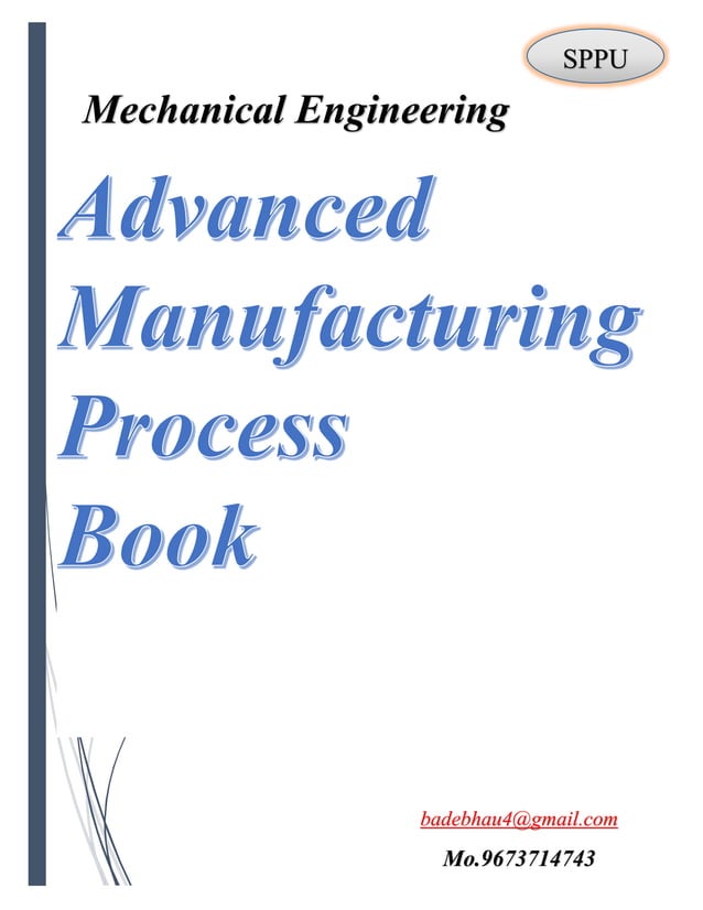 Advanced Manufacturing Processes PDF Full book by badebhau PDF