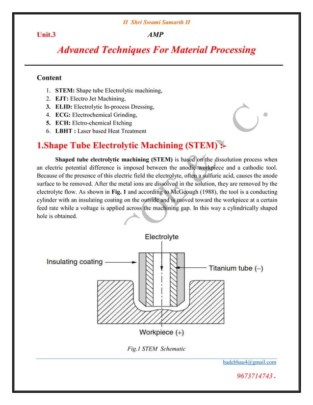 Advanced Manufacturing Processes PDF Full book by badebhau PDF