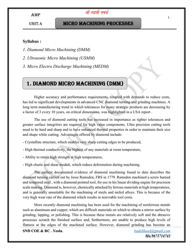 Advanced Manufacturing Processes PDF Full book by badebhau PDF