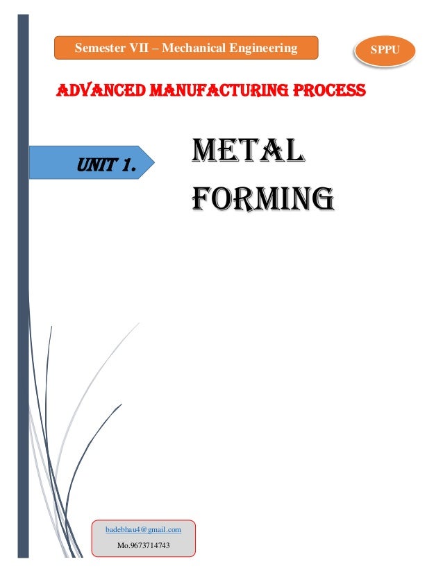 Advanced Manufacturing Processes PDF Full book by badebhau