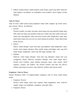 ANALISIS PENGUKURAN KINERJA PEMERINTAH DAERAH DENGAN KONSEP VALUE FOR ...