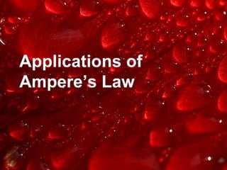 Applications of Ampere’s Law