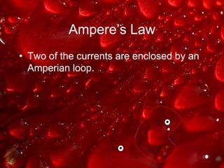 Ampere’s LawTwo of the currents are enclosed by an Amperian loop.