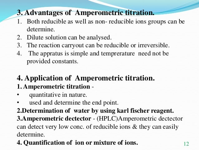 Amperometric titration ppt