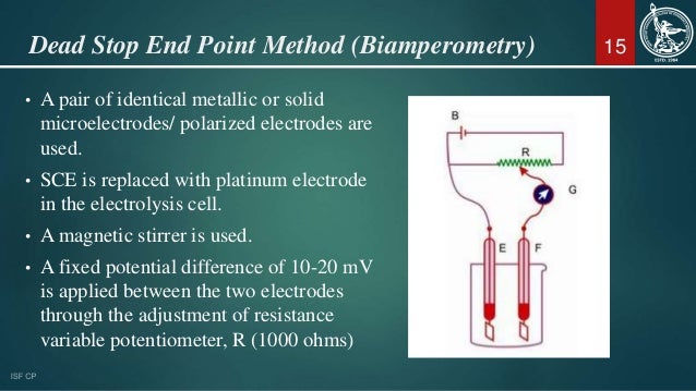 amperometric titrations titrations method