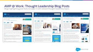 AMP @ Work: Thought Leadership Blog Posts
​Blogs highlighting great featured apps in with relevant thought leadership topics.
 