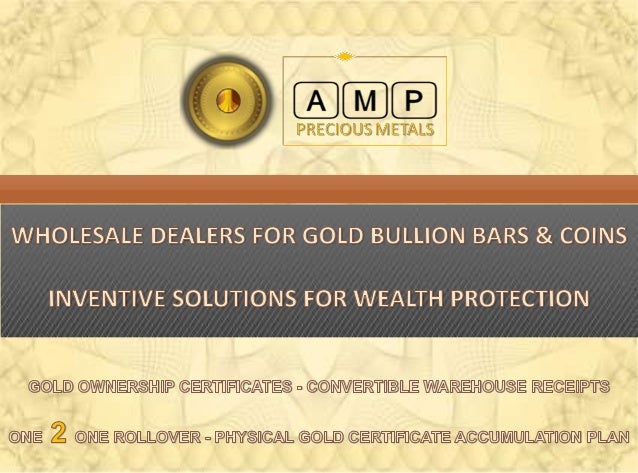 AMP Gold Ownership Certificate