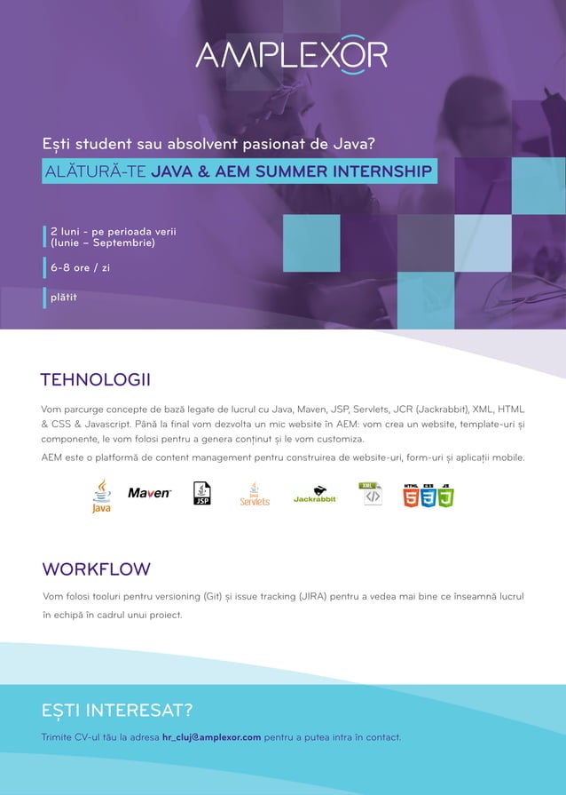 Internship Program for developers in Romania | Java & AEM | PDF