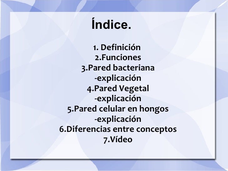 La Pared Celular Ii