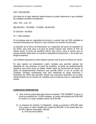 El Punto de Equilibrio