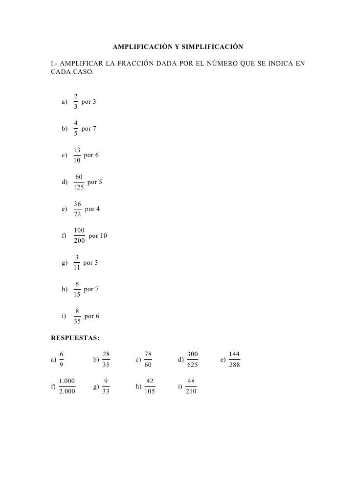Amplificación Y Simplificación