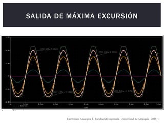 SALIDA DE MÁXIMA EXCURSIÓN
Electrónica Analógica I. Facultad de Ingeniería. Universidad de Antioquia. 2015-1
 