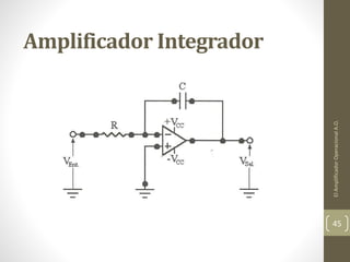Amplificador Integrador
ElAmplificadorOperacionalA.O.
45
 