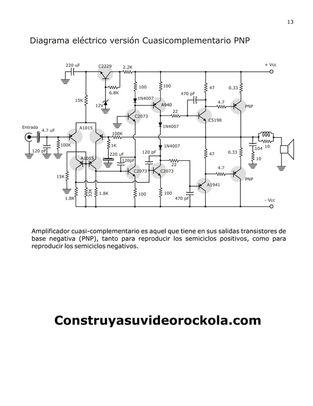 Amplificador expandible en potencia hasta 1500 watts