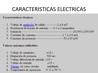 CARACTERISTICAS ELECTRICAS
 