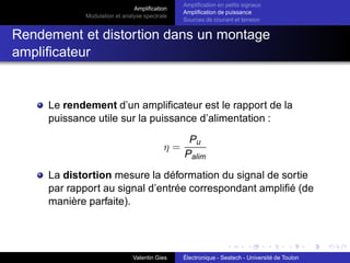 )
Signal avant et après amplification différentielle
Valentin Gies Électronique - Seatech - Université de Toulon
 