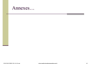 Annexes…
CM-EI MC-PROF-2011-01-01.ppt olivier.gallot-lavallee@grenoble.cnrs.fr 65
 