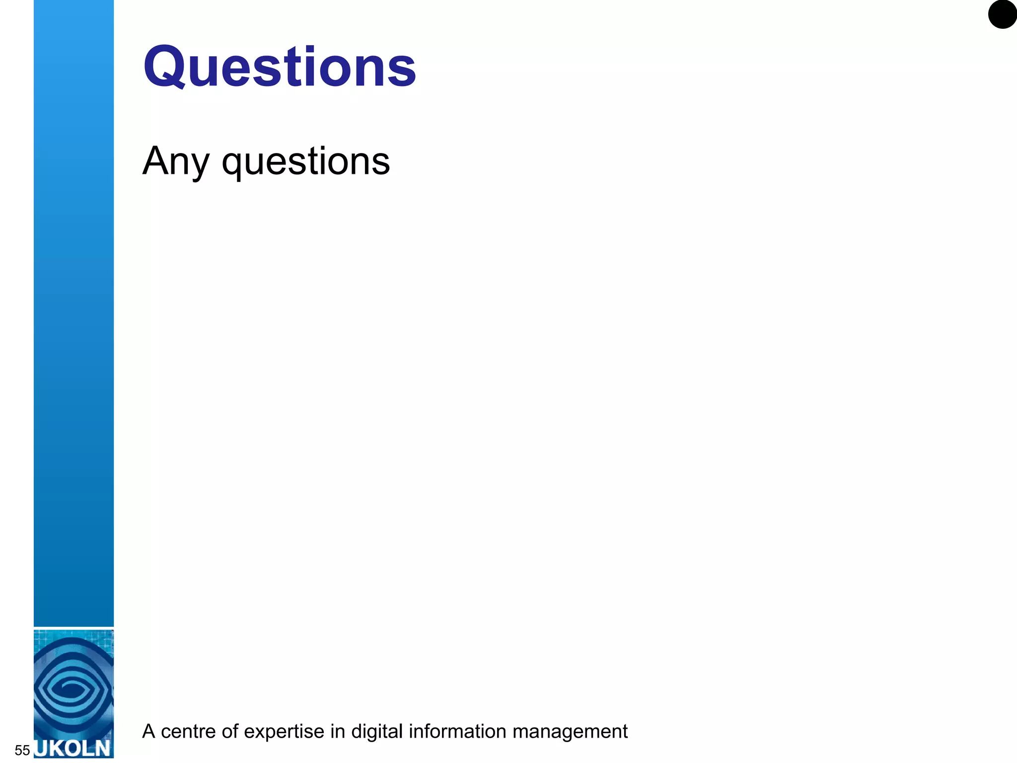 Who Pays? What’s the business model? Costs are hidden (part of infrastructure; swings & roundabouts; internal charging; …) User pays? Speaker pays?? (cf author pays) Taxpayer pays? Sponsorship Since IWMW 2008 host institution provided streaming video (infrastructure in place;  marketing of institution; trialling new technologies, …) At IWMW 2009-10 we funded live blogger (with some sponsorship): raises profile of event; gathers evidence of impact & value of event as well as supporting remote audiences  Concerns 