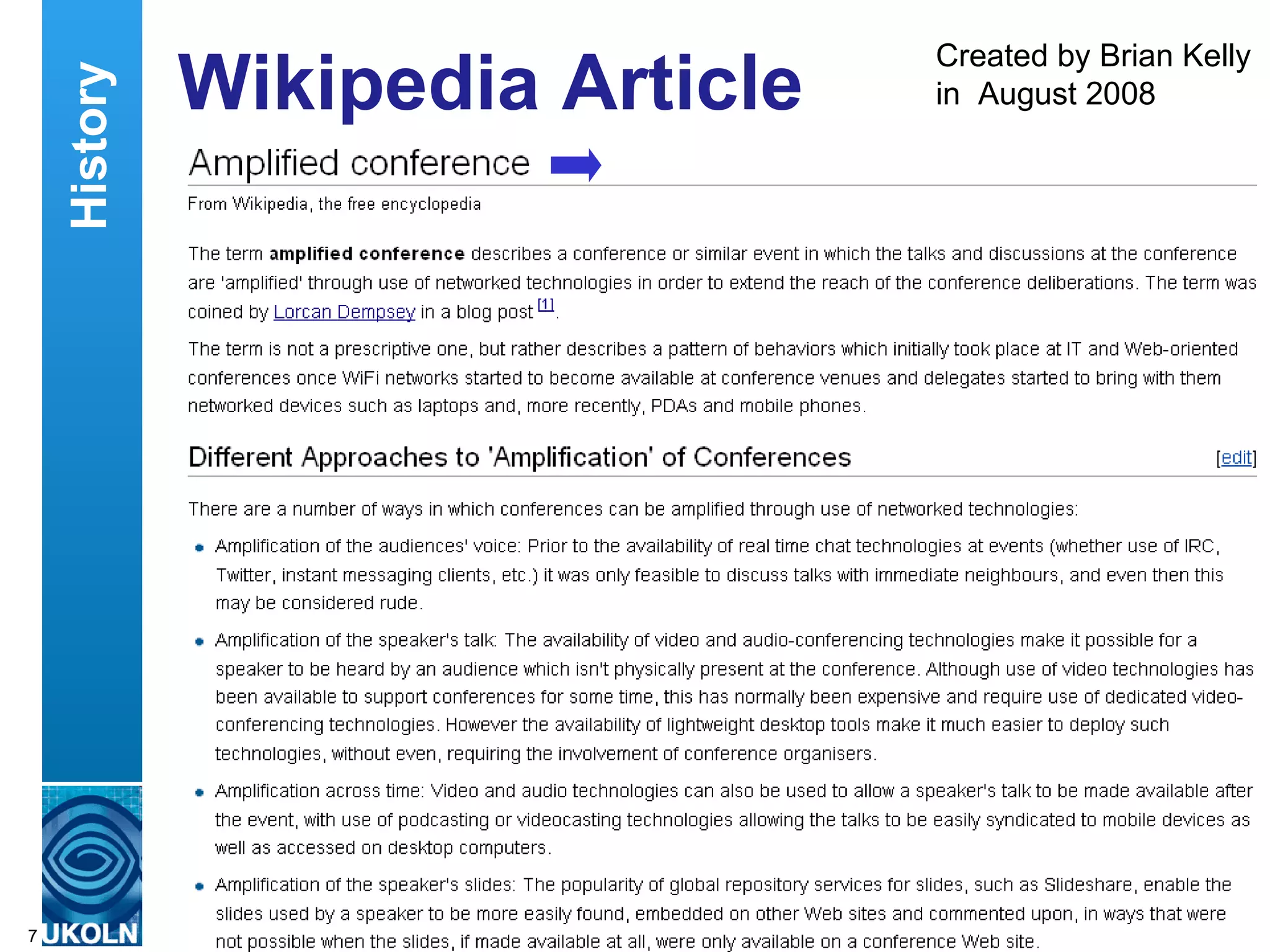 Revisiting The Trips Dopplr provides a social sharing service for trips Incomplete map of trips since 2007 NB 2 talks in UK have amplified to Australia & South Korea Dopplr also estimates carbon cost of trips Questions: Can/should nos. of trips be reduced Can travel to my talks be reduced? How can technologies help address environmental challenges? 