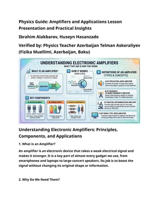Comprehensive Physics Guide on Electronic Amplifiers and Their ...