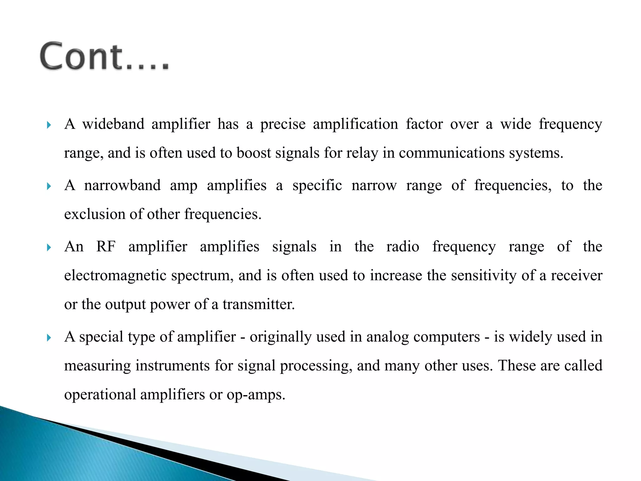 Types Of Rf Amplifiers amplifier ppt.pptx