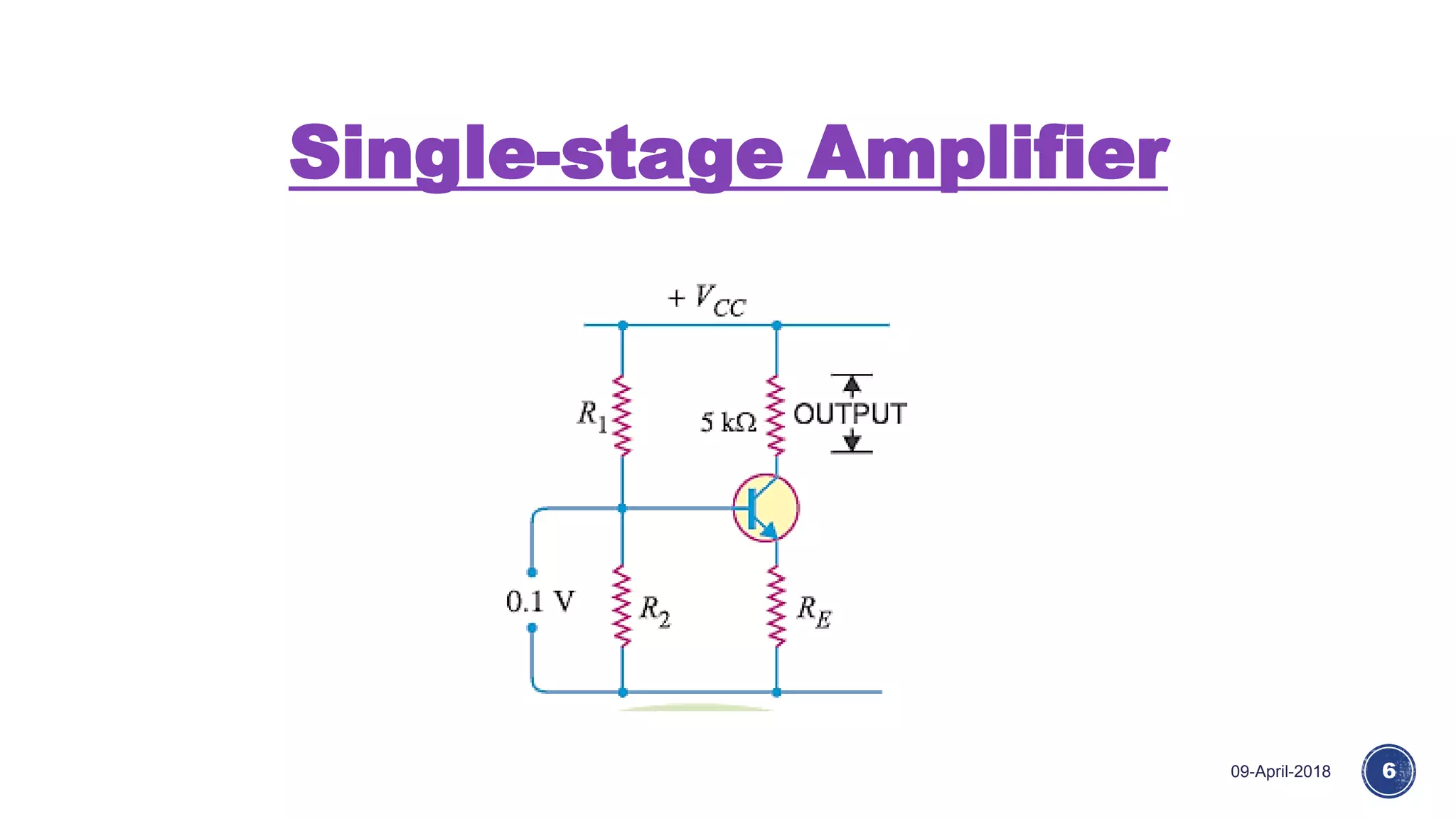 Single-stage Amplifier
09-April-2018 6
 