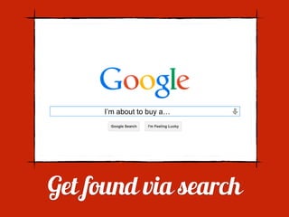 Get found via search
I’m about to buy a…
 