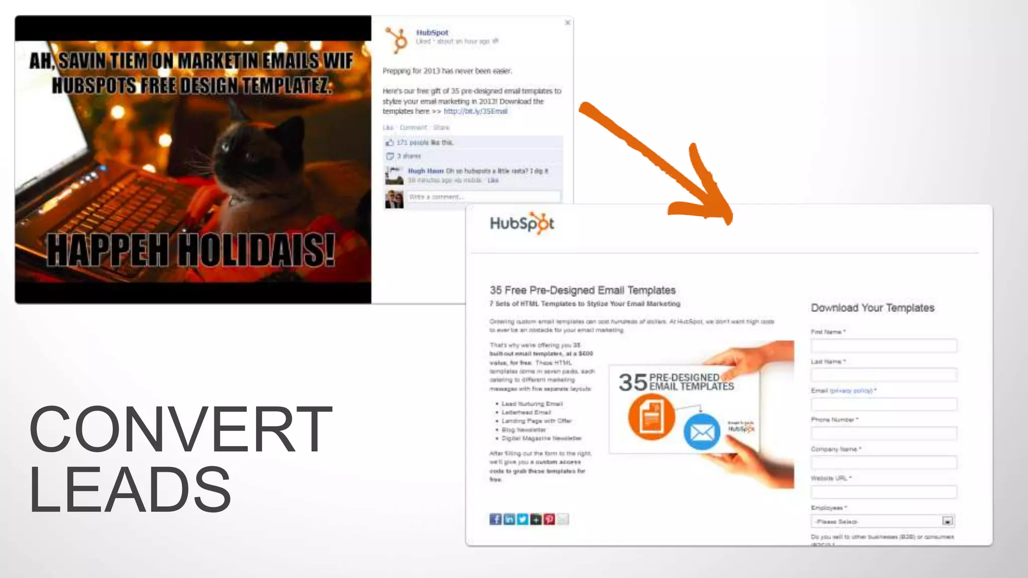 %ofchanneluserswhoacquireda
customerthroughthischannel
Social media is eﬀective for
customer acquisition.
52%
43% 43%
36%
15%
9%
0%
20%
40%
60%
80%
100%
Facebook LinkedIn Company
Blog
Twitter Google+ Pinterest
 